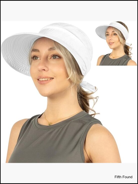 Convertible Zip-Off Sun Hat with Ponytail Hole, UPF 50+ Protection, Adjustable main image 7